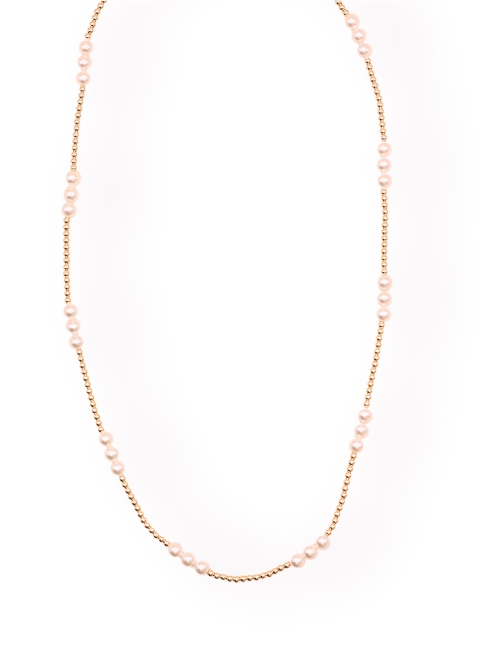 Beaded Blondes 16 Inch Gold ILY Pearl Necklace